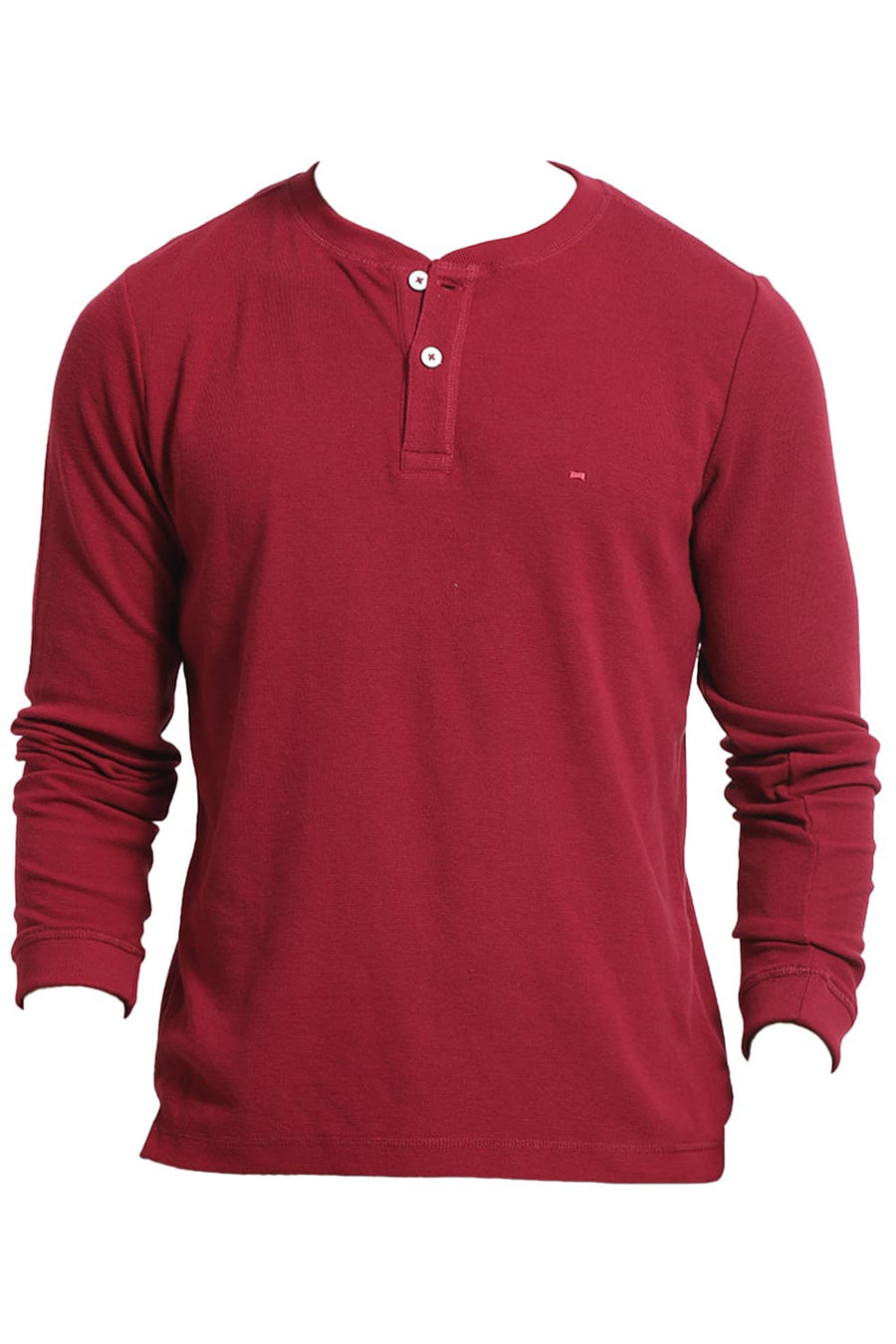 BASICS REGULAR FIT PORT ROYALE COTTON POLYESTER HENELY T-SHIRT