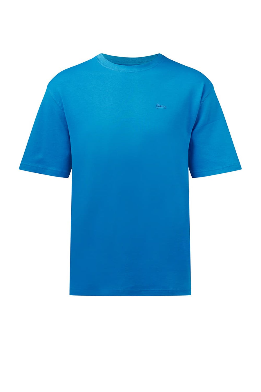 BASICS RELAXED FIT DIVA BLUE COTTON CREW T-SHIRT