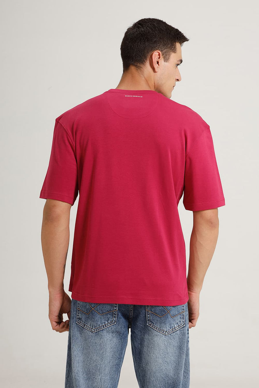BASICS RELAXED FIT ANEMONE COTTON CREW T-SHIRT