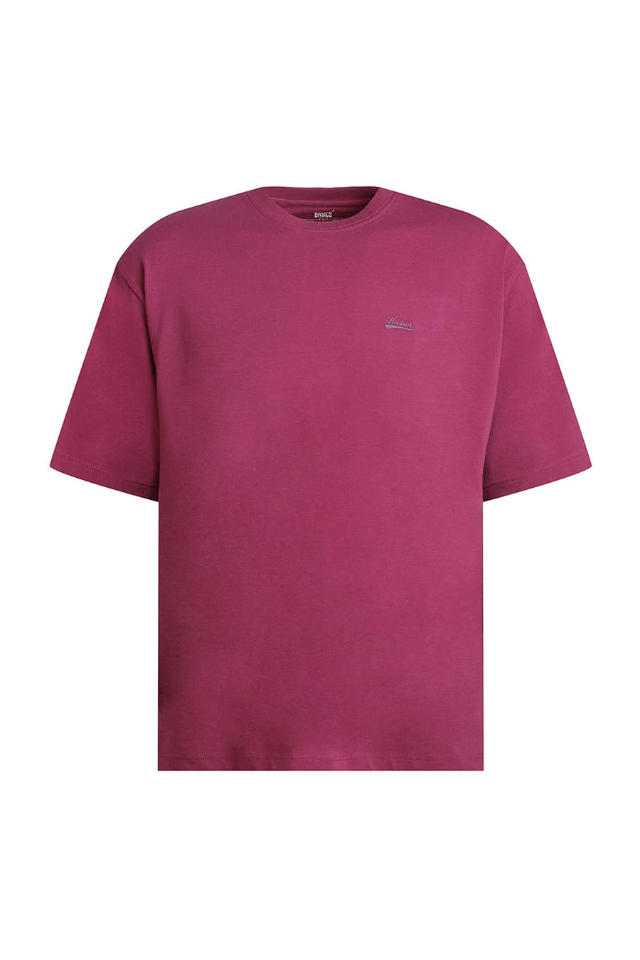 BASICS RELAXED FIT BOYSEN BERRY COTTON STRETCH CREW T-SHIRT