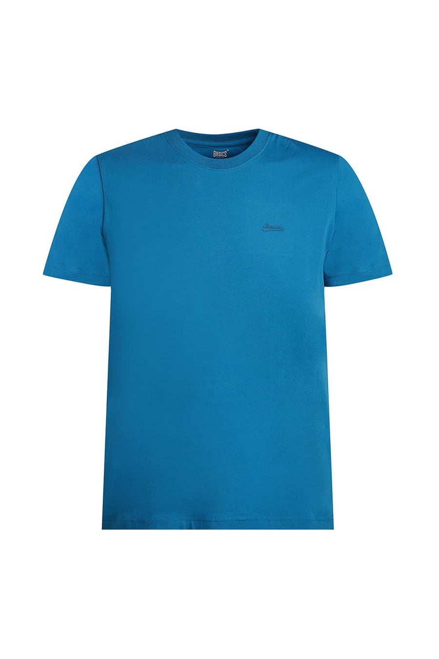 BASICS RELAXED FIT SEAPORT COTTON STRETCH CREW T-SHIRT