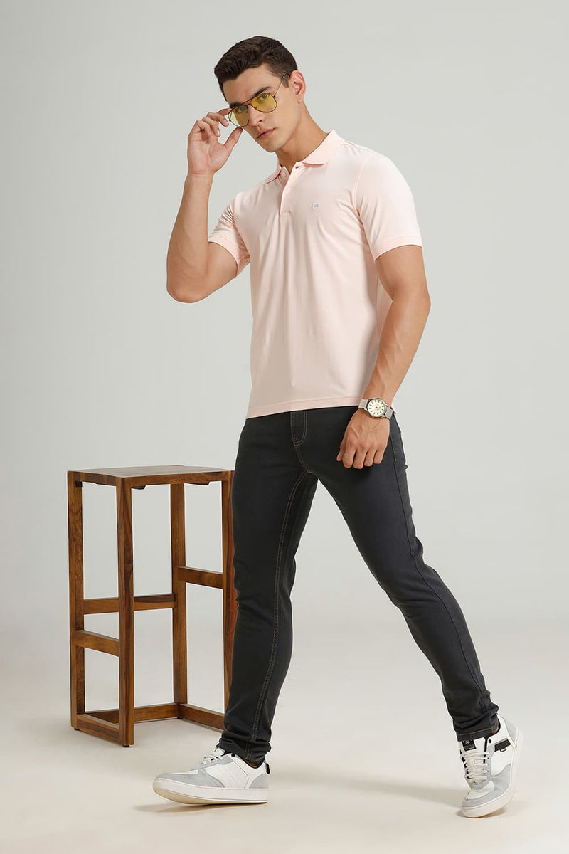 REGULAR FIT COTTON STRETCH POLO T-SHIRT