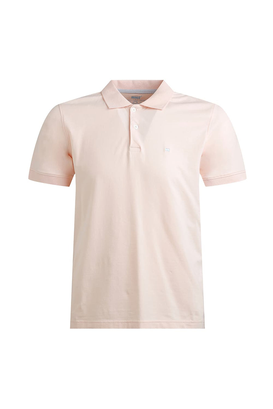 BASICS REGULAR FIT MISTY ROSE COTTON STRETCH POLO T-SHIRT
