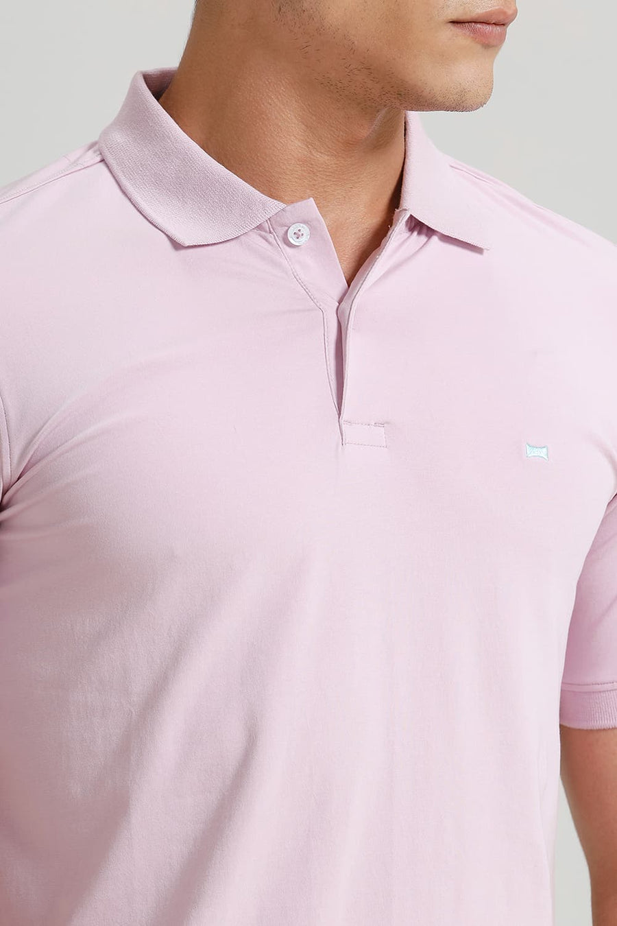 BASICS REGULAR FIT WINSOME ORCHID COTTON STRETCH POLO T-SHIRT