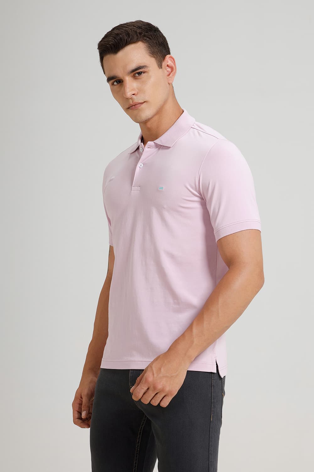 REGULAR FIT COTTON STRETCH POLO T-SHIRT
