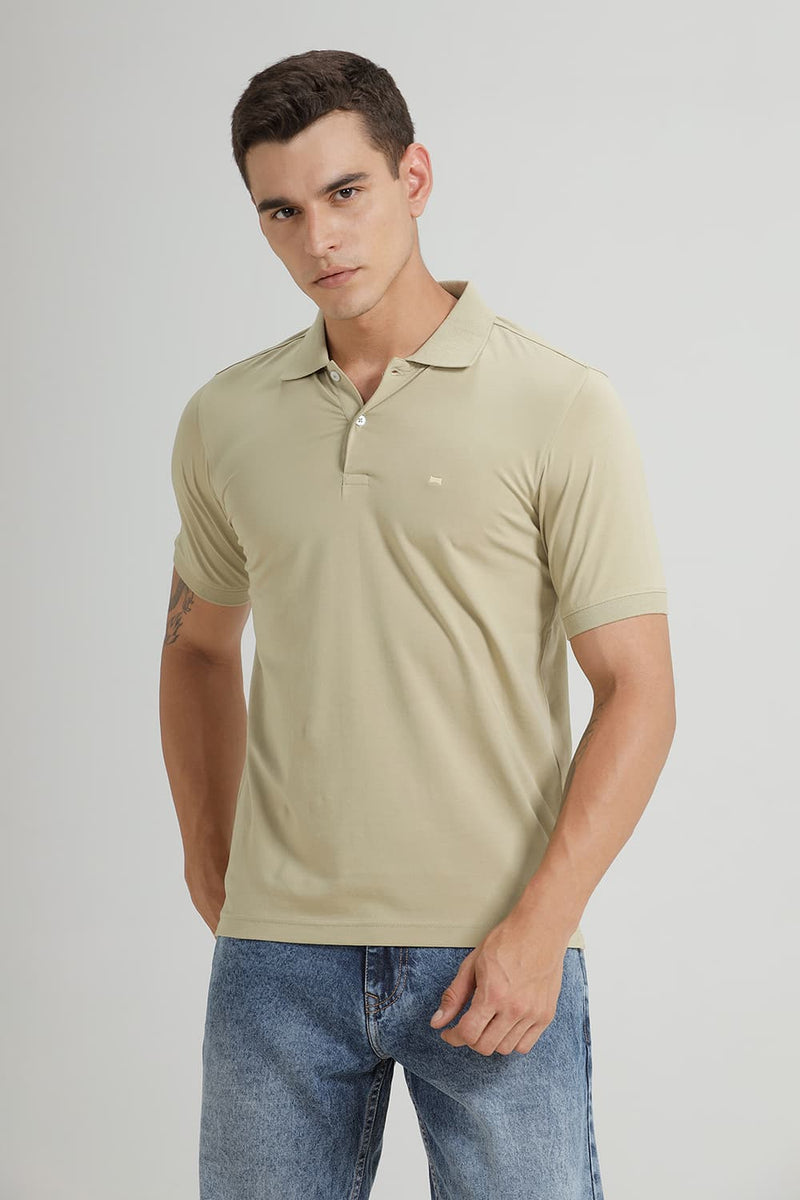 REGULAR FIT COTTON STRETCH POLO T-SHIRT