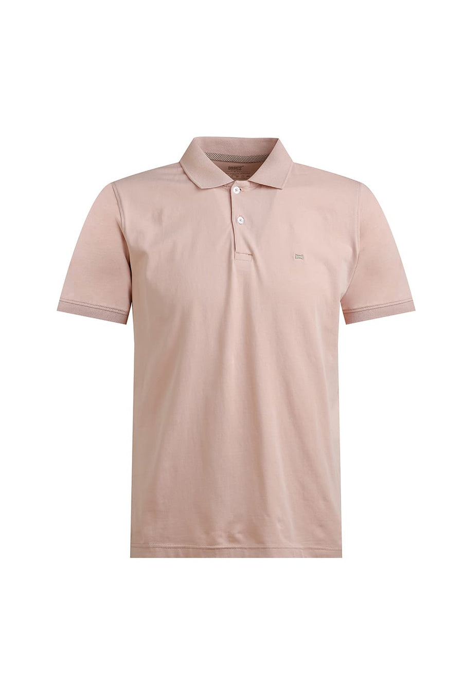BASICS REGULAR FIT DUSTY CORAL COTTON STRETCH POLO T-SHIRT