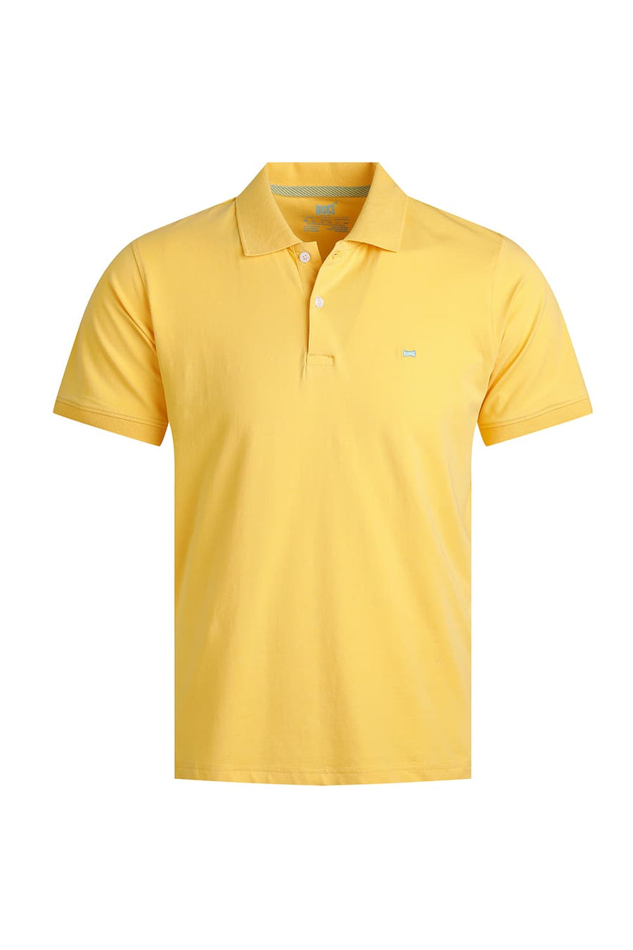 BASICS REGULAR FIT BANANA COTTON STRETCH POLO T-SHIRT
