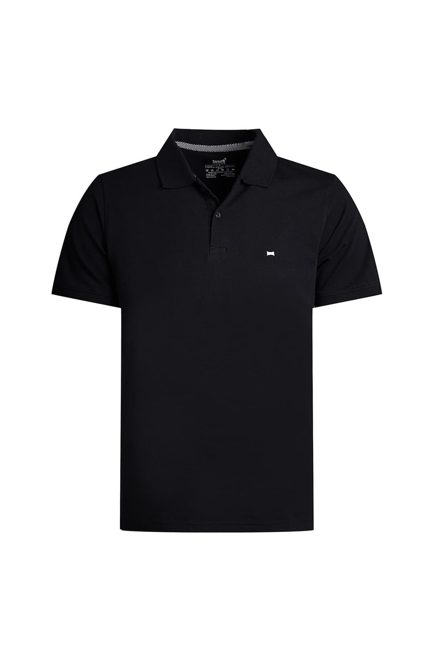 BASICS REGULAR FIT BLACK BEAUTY COTTON STRETCH POLO T-SHIRT
