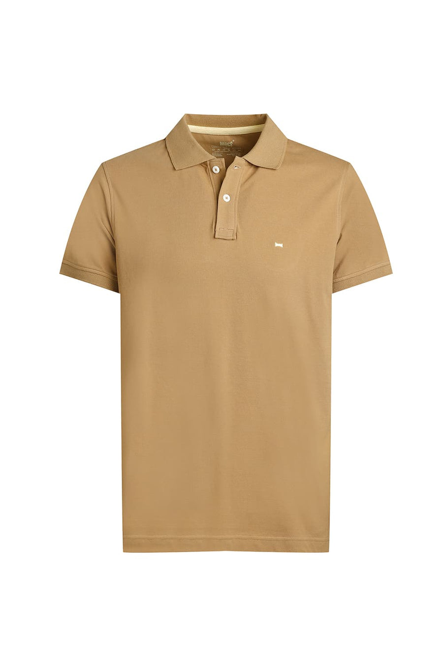 BASICS REGULAR FIT ICED COFFEE COTTON POLO T-SHIRT