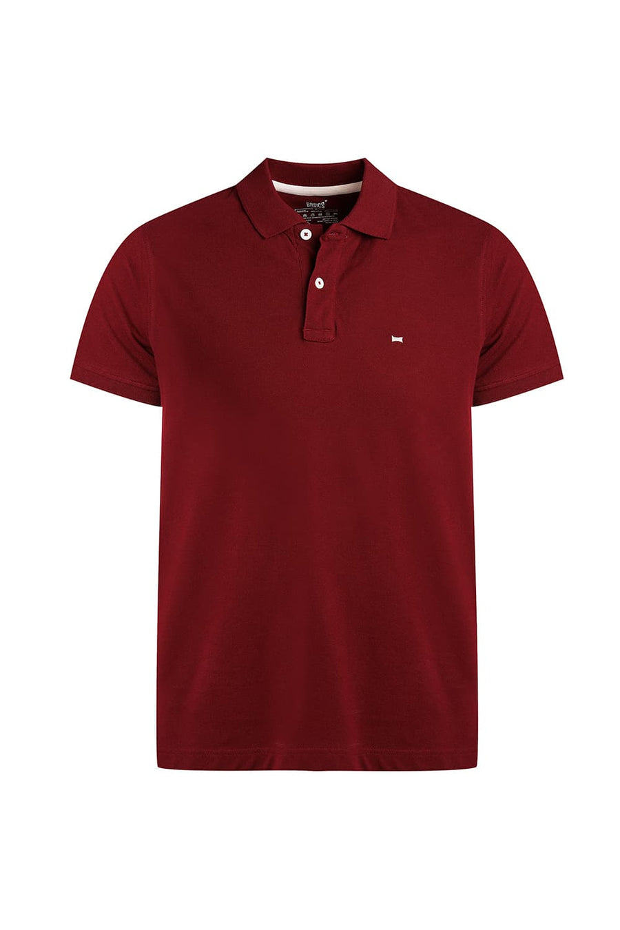 BASICS REGULAR FIT TAWNY PORT COTTON POLO T-SHIRT