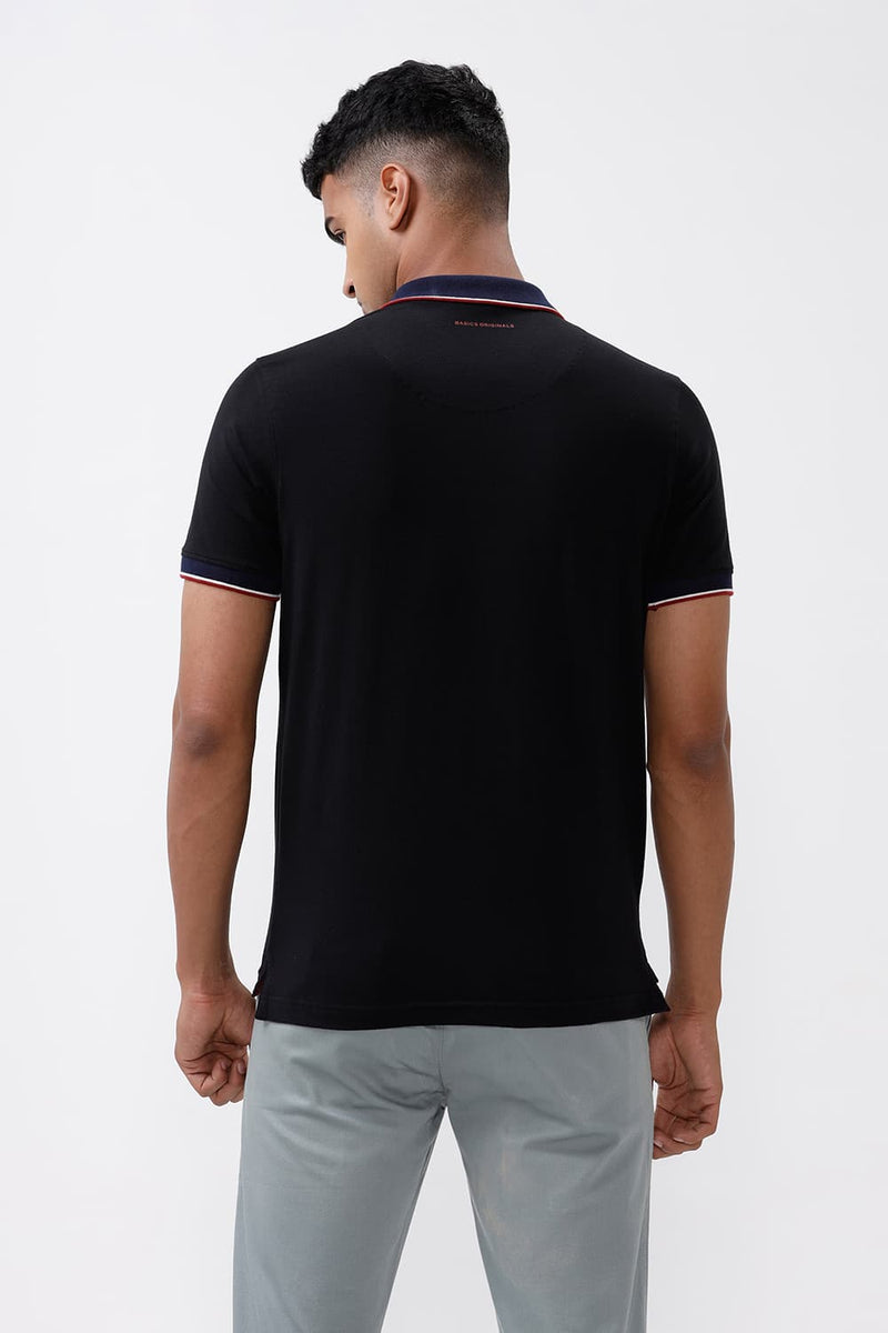 REGULAR FIT COTTON STRETCH POLO T-SHIRT
