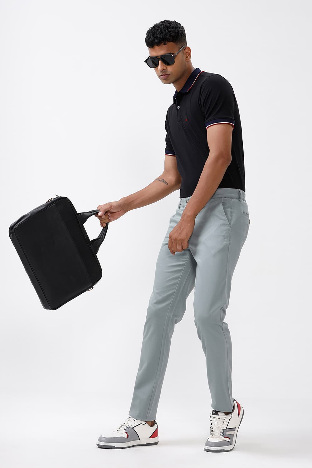 REGULAR FIT COTTON STRETCH POLO T-SHIRT