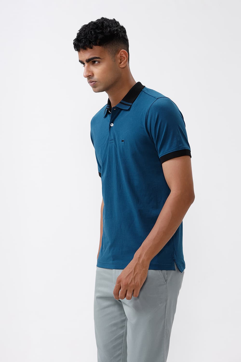 REGULAR FIT COTTON STRETCH POLO T-SHIRT