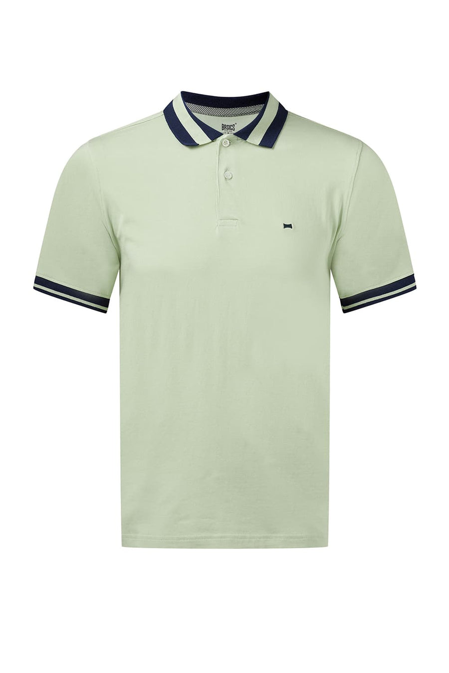 BASICS REGULAR FIT REED COTTON STRETCH POLO T-SHIRT
