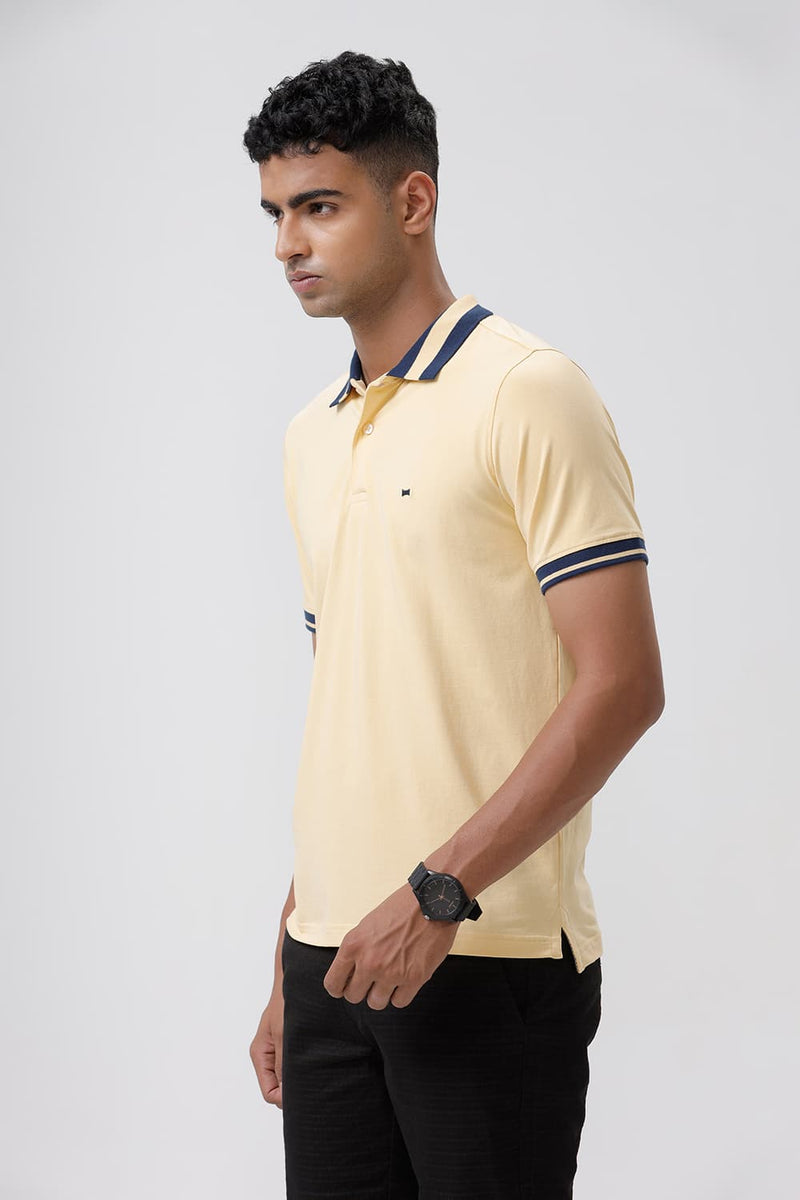 REGULAR FIT COTTON STRETCH POLO T-SHIRT