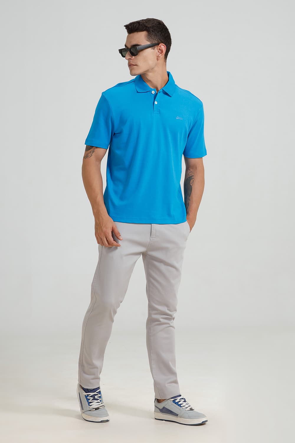 RELAXED FIT COTTON POLO T-SHIRT