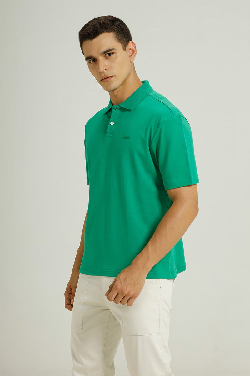 RELAXED FIT COTTON POLO T-SHIRT