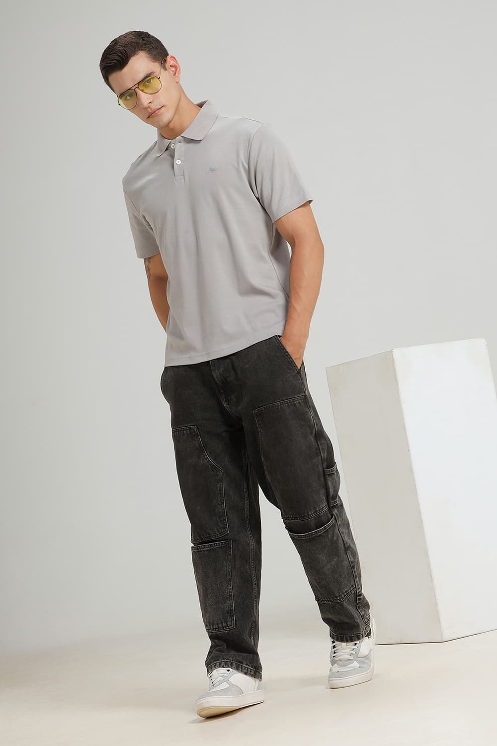 RELAXED FIT COTTON POLO T-SHIRT