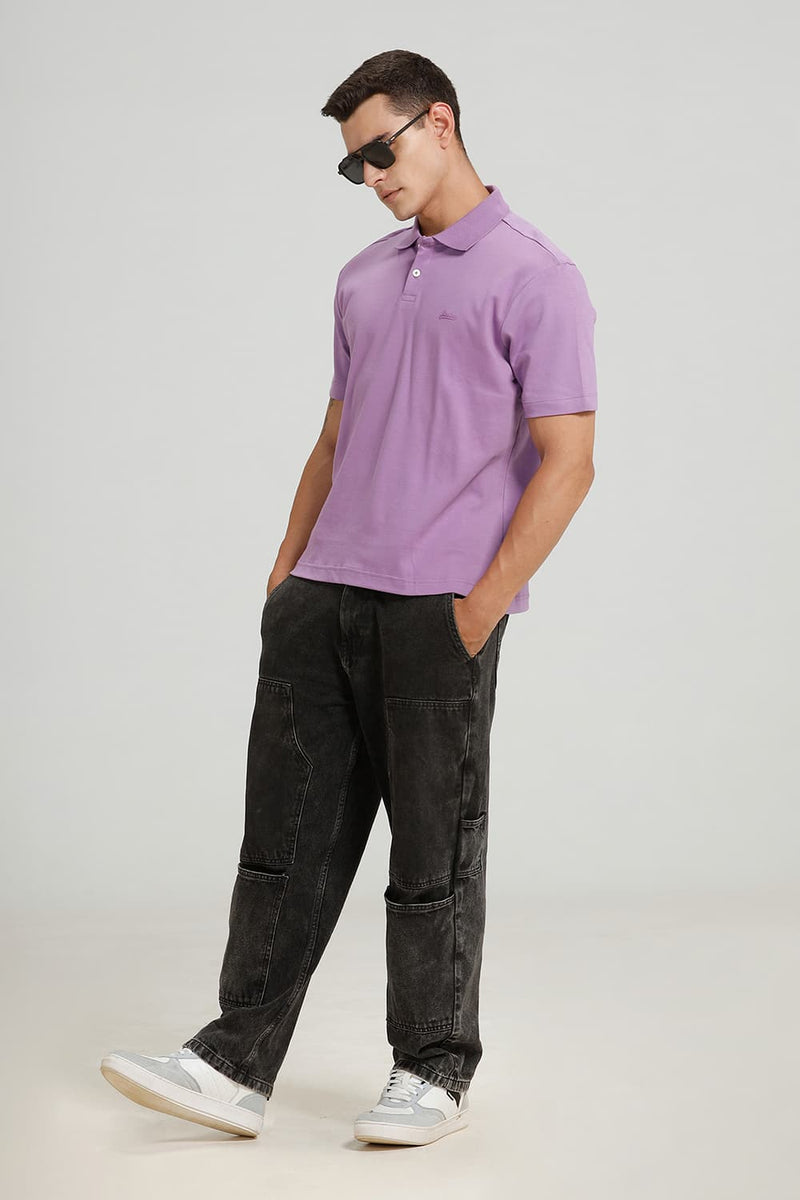 RELAXED FIT COTTON POLO T-SHIRT