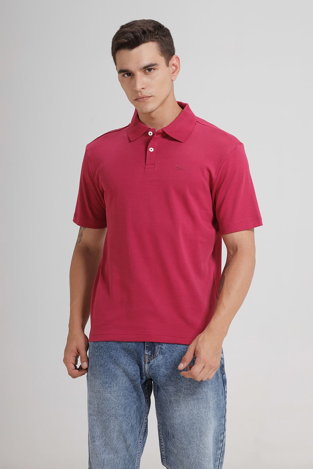 RELAXED FIT COTTON POLO T-SHIRT