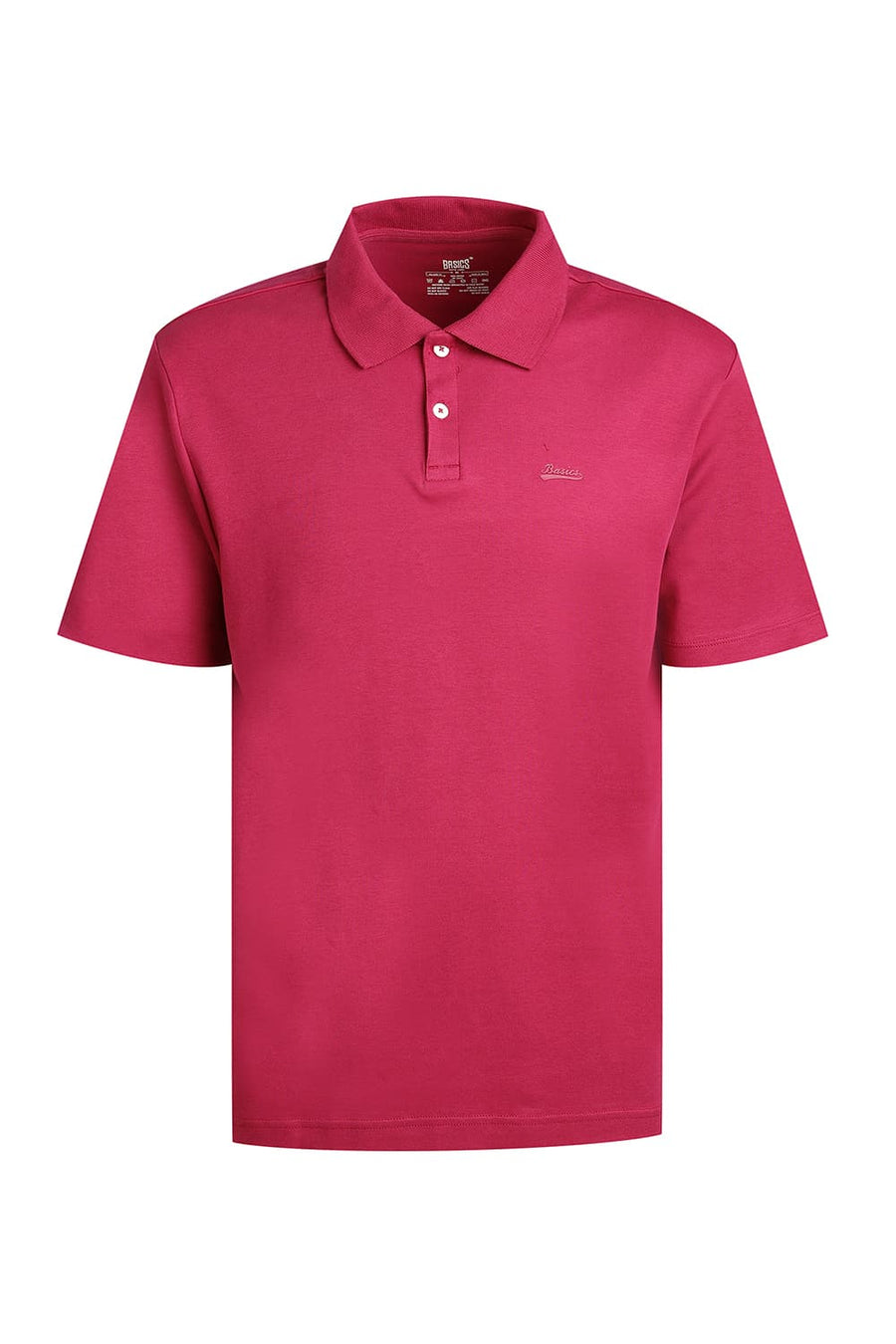 BASICS RELAXED FIT ANEMONE COTTON POLO T-SHIRT