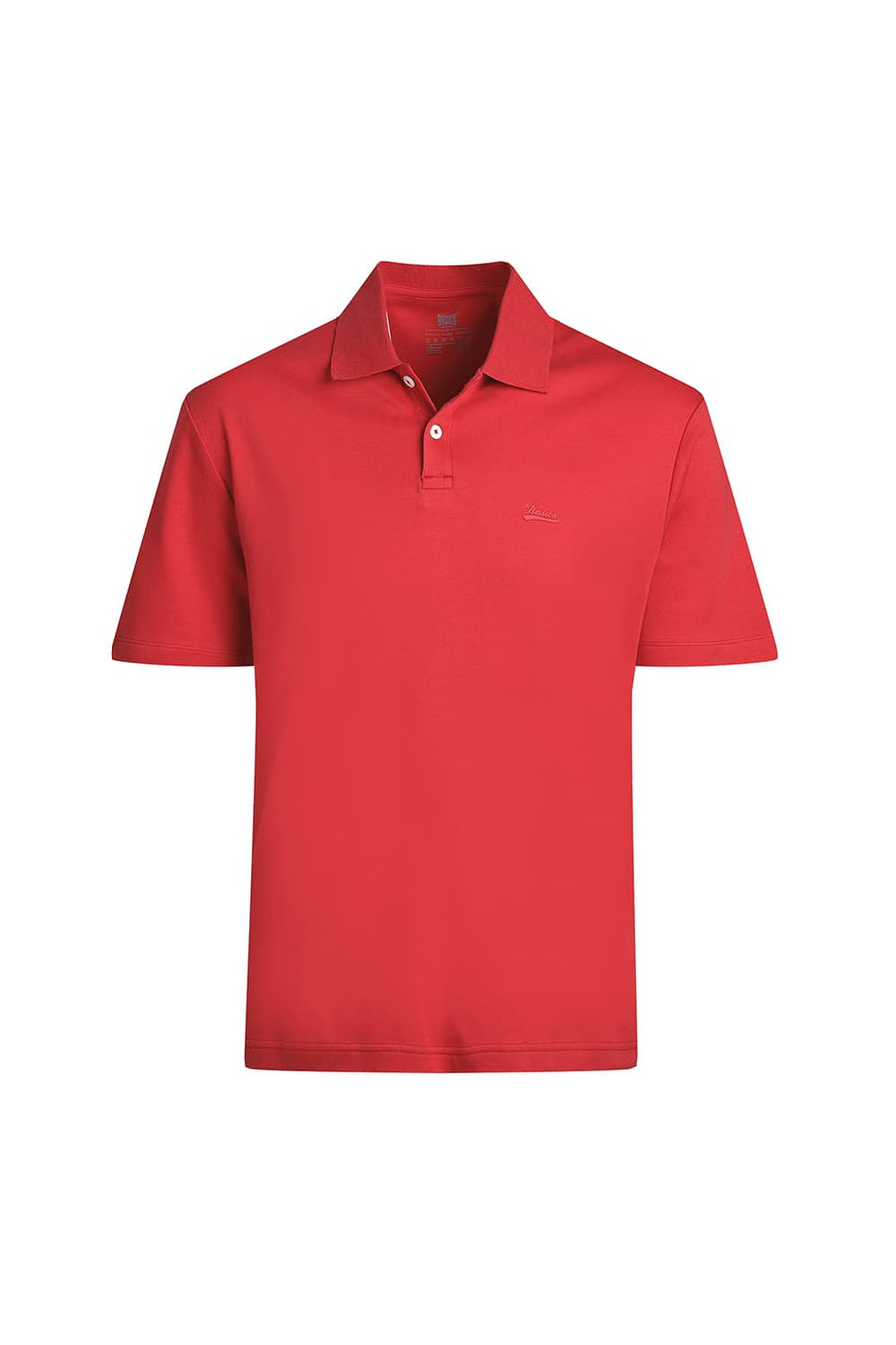BASICS RELAXED FIT ROCOCCO RED COTTON POLO T-SHIRT