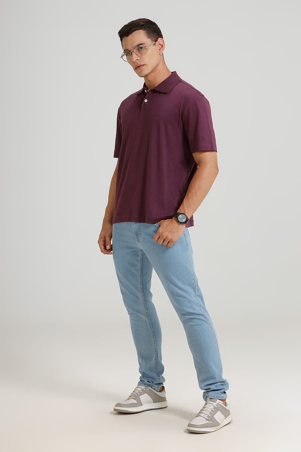 RELAXED FIT COTTON POLO T-SHIRT