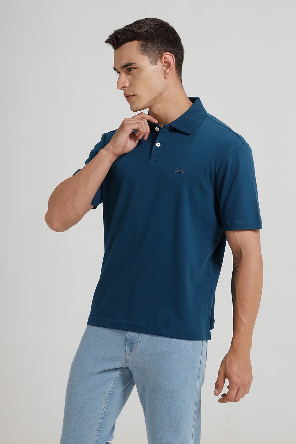 RELAXED FIT COTTON POLO T-SHIRT