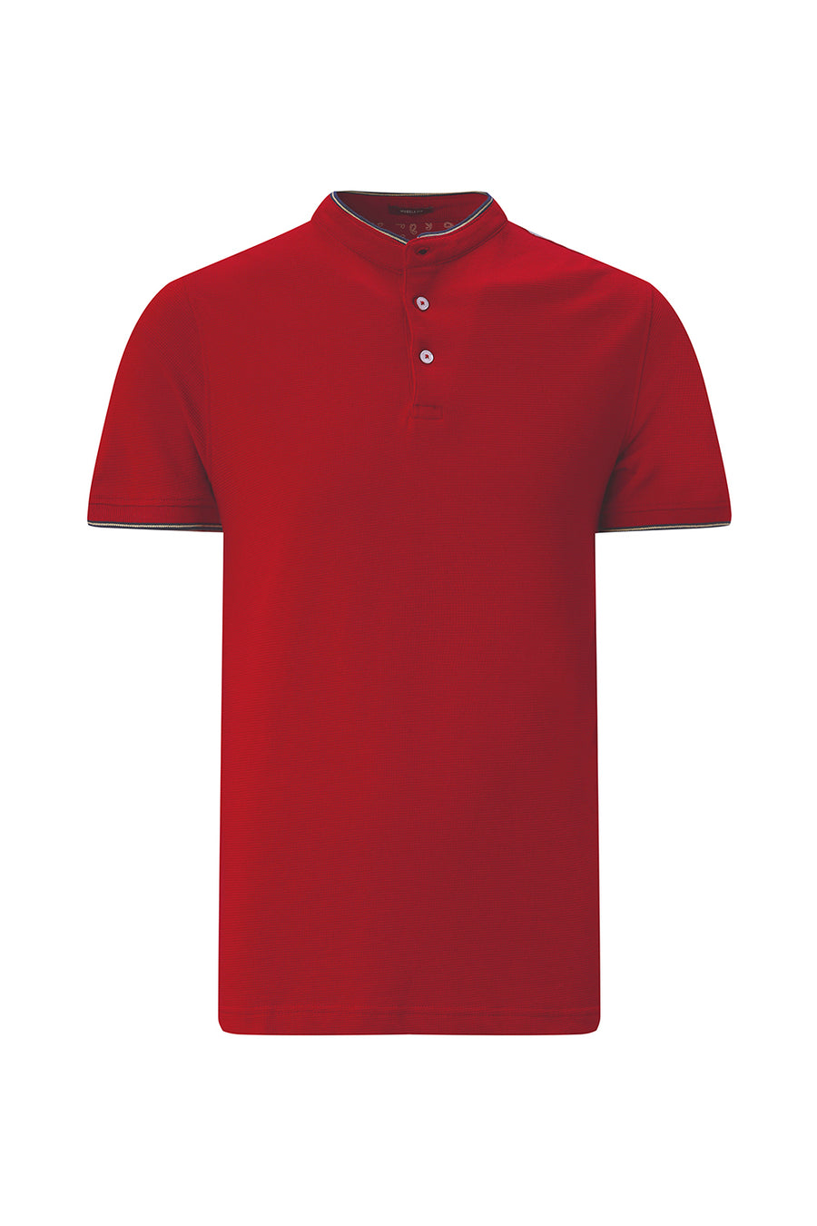 BASICS REGULAR FIT DRESS BLUES COTTON POLO T-SHIRT