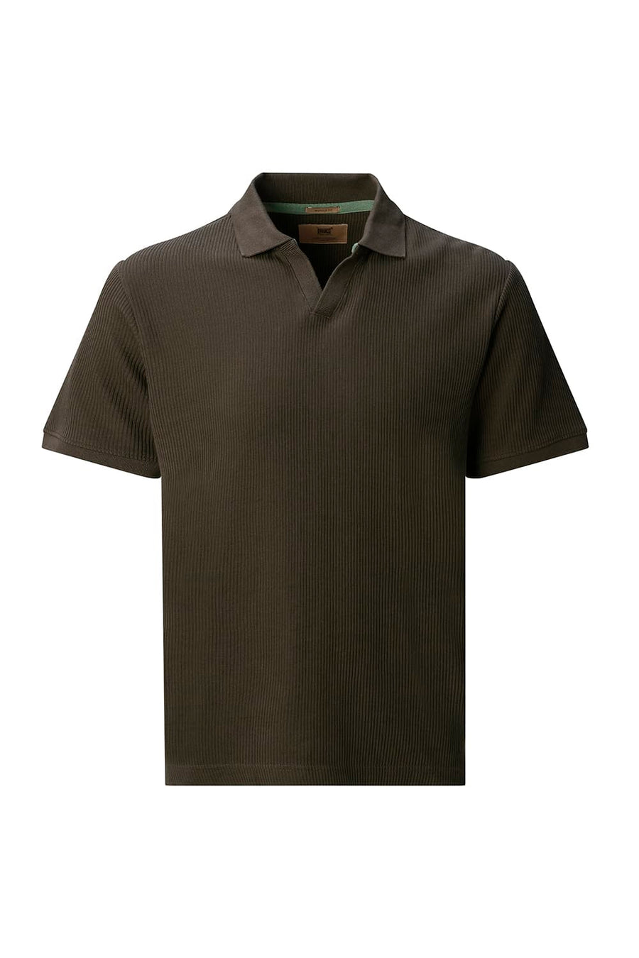 BASICS REGULAR FIT WERN COTTON JOHNNY POLO T-SHIRT