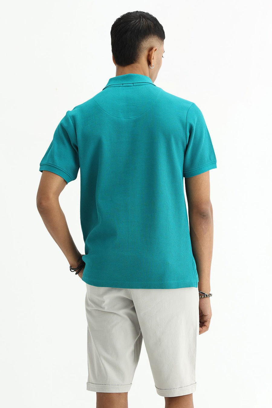 BASICS REGULAR FIT KAYAKING COTTON JOHNNY POLO T-SHIRT