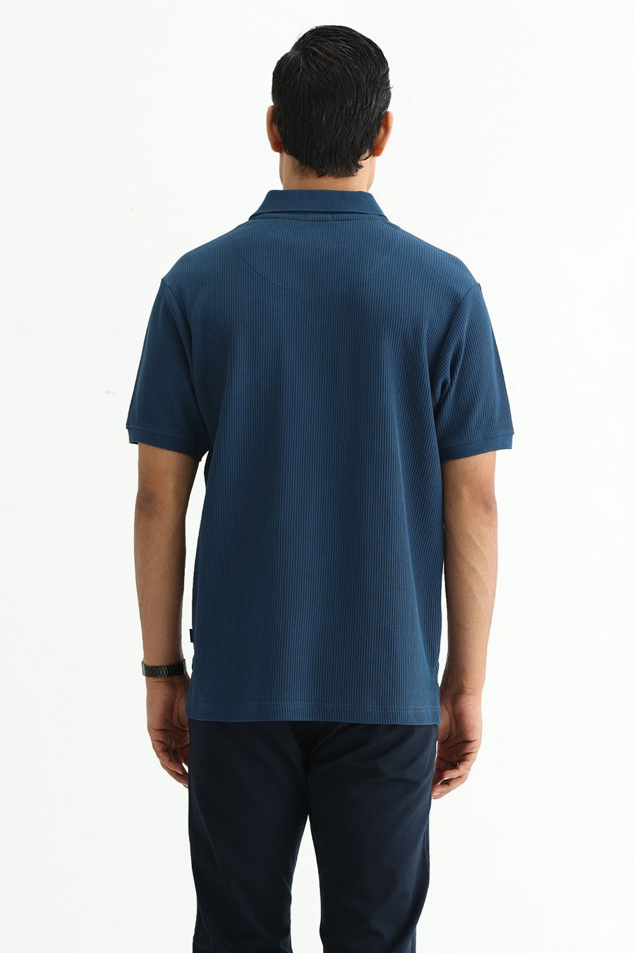 BASICS REGULAR FIT TITAN COTTON JOHNNY POLO T-SHIRT