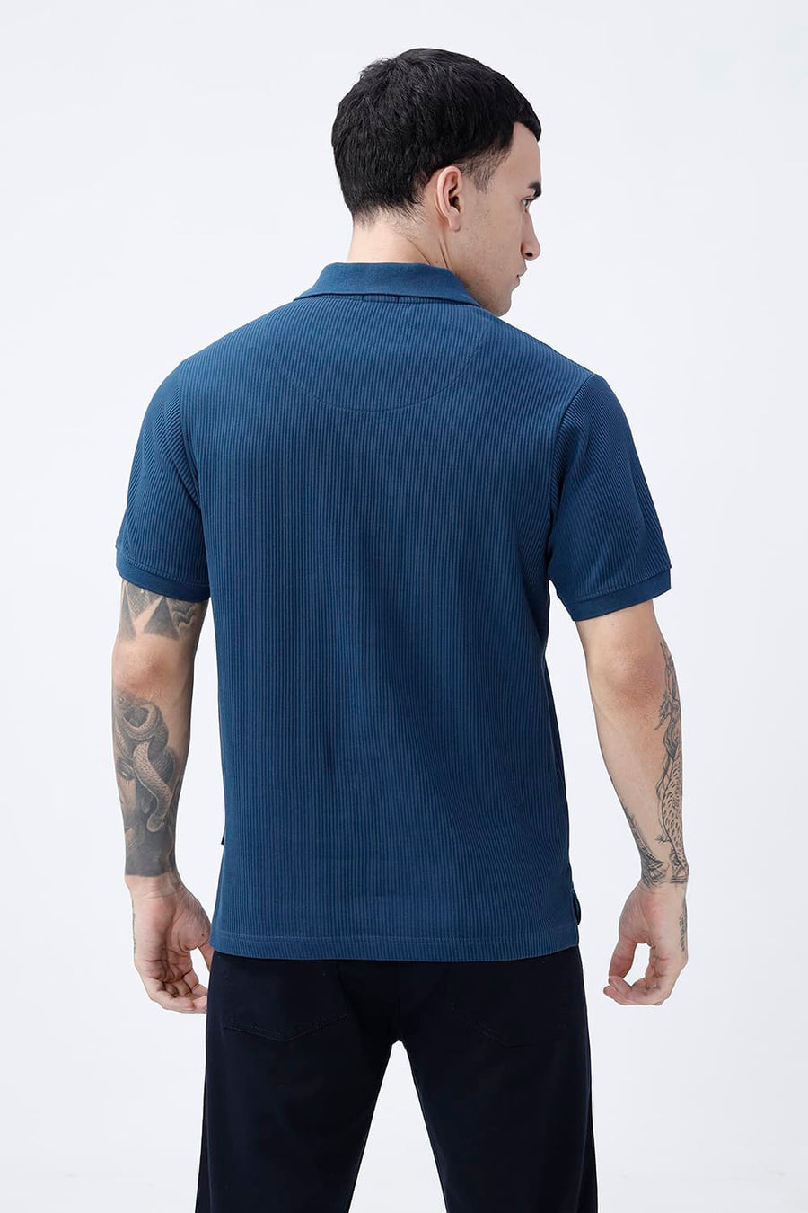 BASICS REGULAR FIT TITAN COTTON JOHNNY POLO T-SHIRT
