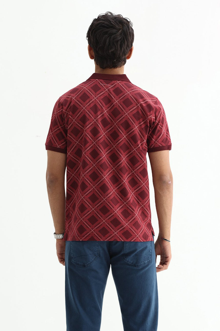 BASICS REGULAR FIT PORT ROYALE COTTON STRETCH POLO T-SHIRT