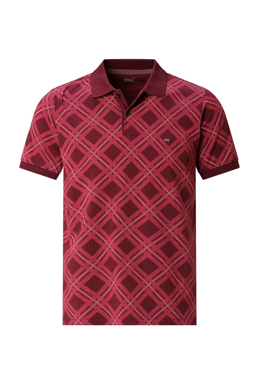 BASICS REGULAR FIT PORT ROYALE COTTON STRETCH POLO T-SHIRT