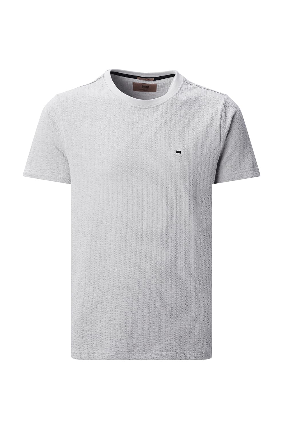 BASICS REGULAR FIT GRAY MORNING COTTON CREW T-SHIRT