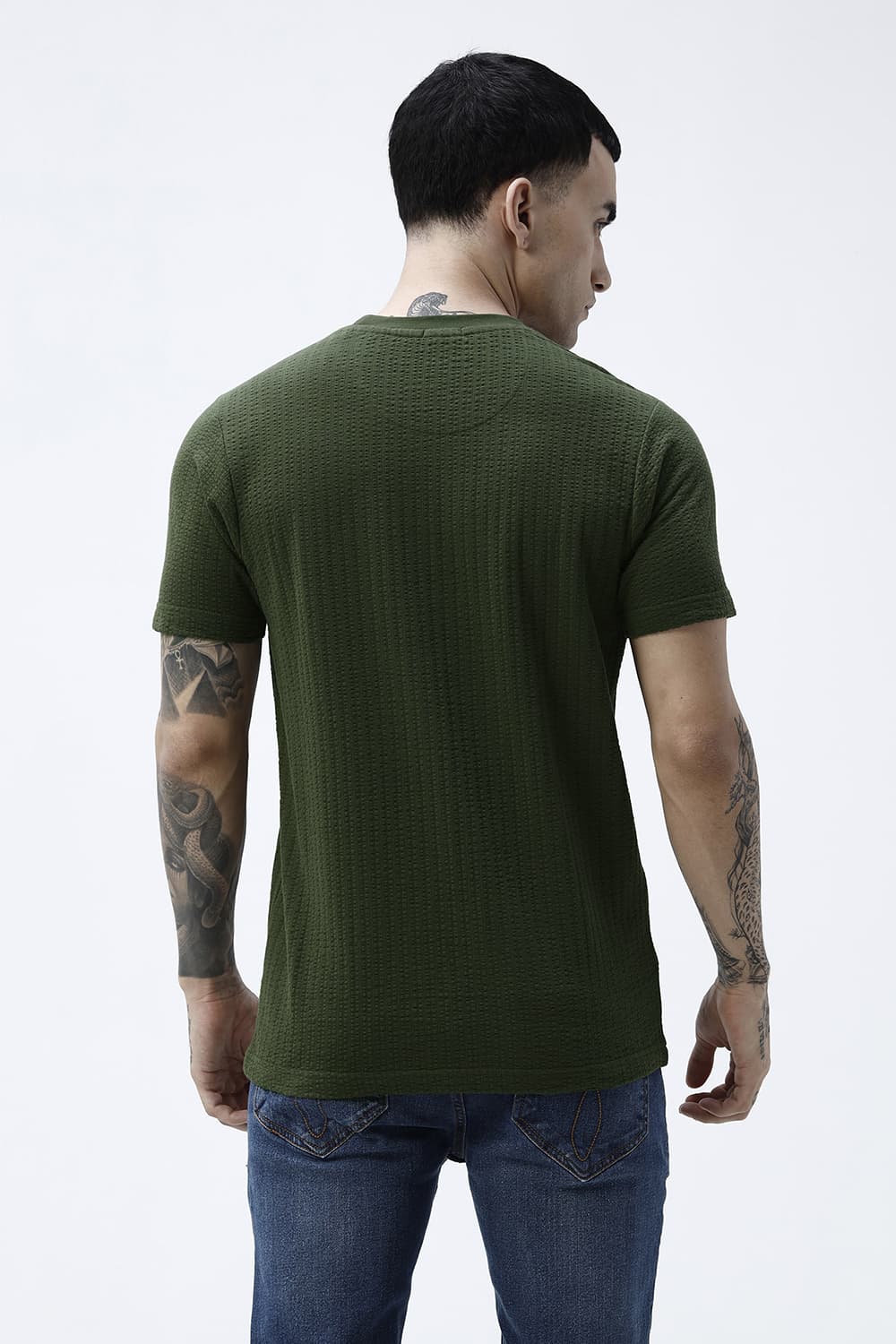 BASICS REGULAR FIT PONDEROSA PINE COTTON CREW T-SHIRT