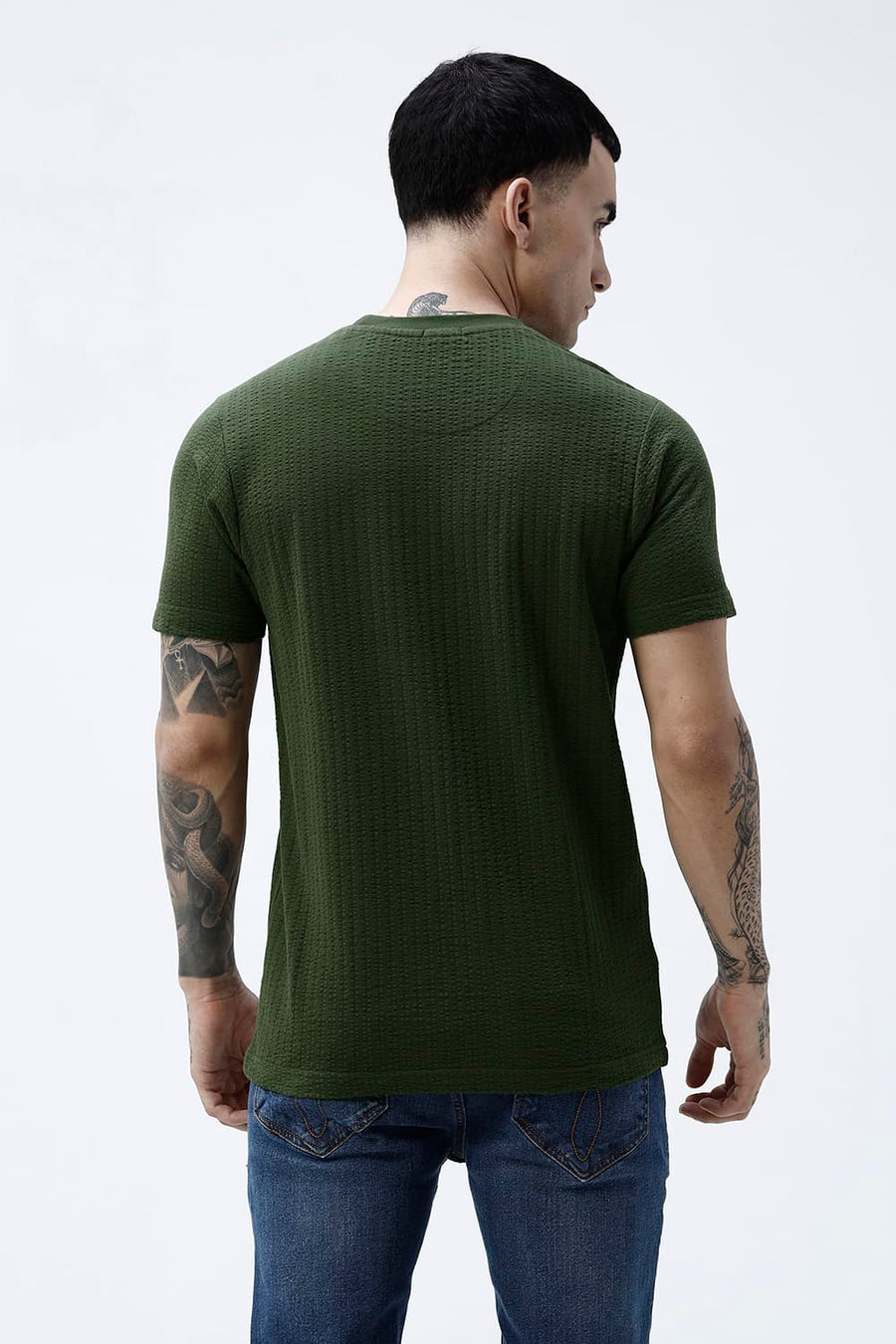 BASICS REGULAR FIT PONDEROSA PINE COTTON CREW T-SHIRT