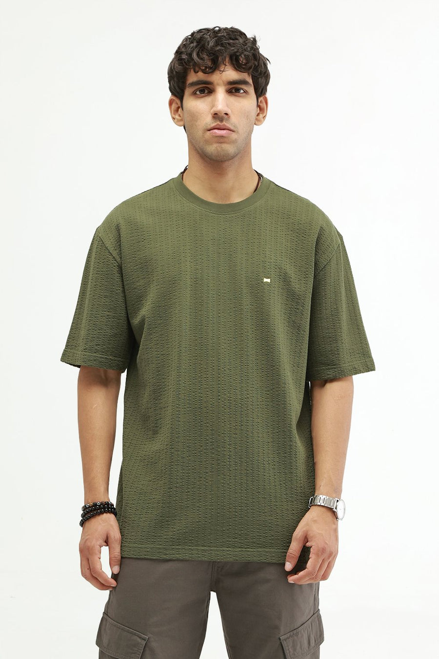 BASICS REGULAR FIT PONDEROSA PINE COTTON CREW T-SHIRT