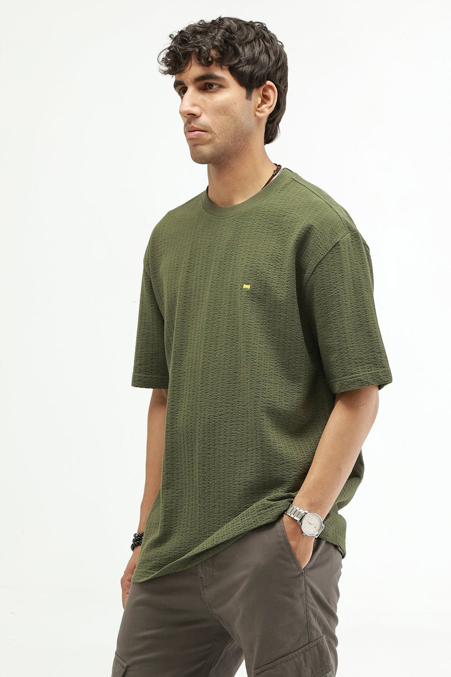 BASICS REGULAR FIT PONDEROSA PINE COTTON CREW T-SHIRT