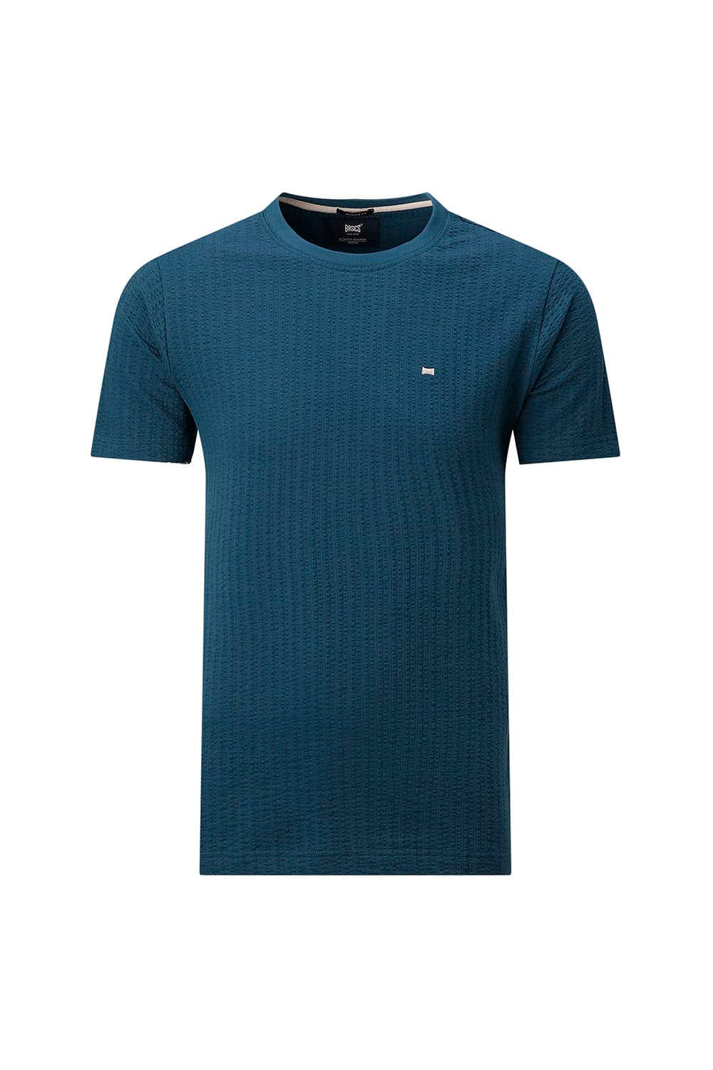 BASICS REGULAR FIT SAILOR BLUE COTTON CREW T-SHIRT