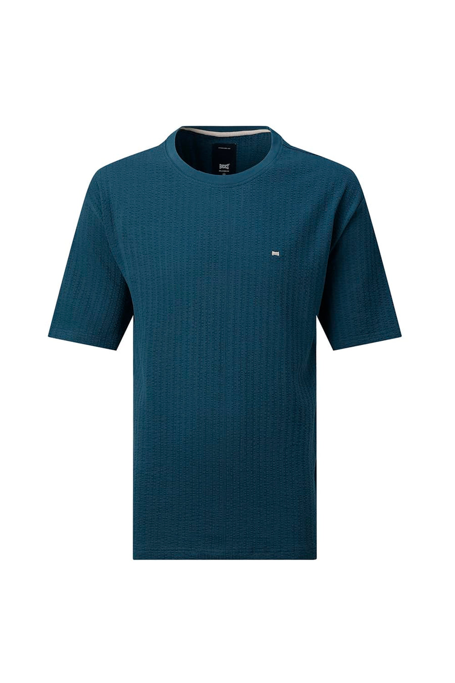 BASICS RELAXED FIT SAILOR BLUE COTTON CREW T-SHIRT