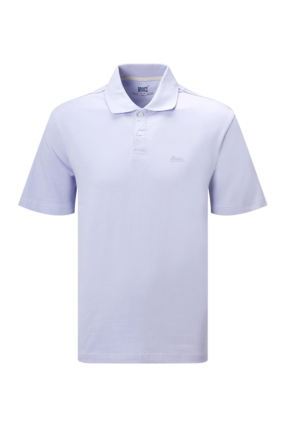 BASICS RELAXED FIT LAVENDER FIELDS COTTON POLO T-SHIRT