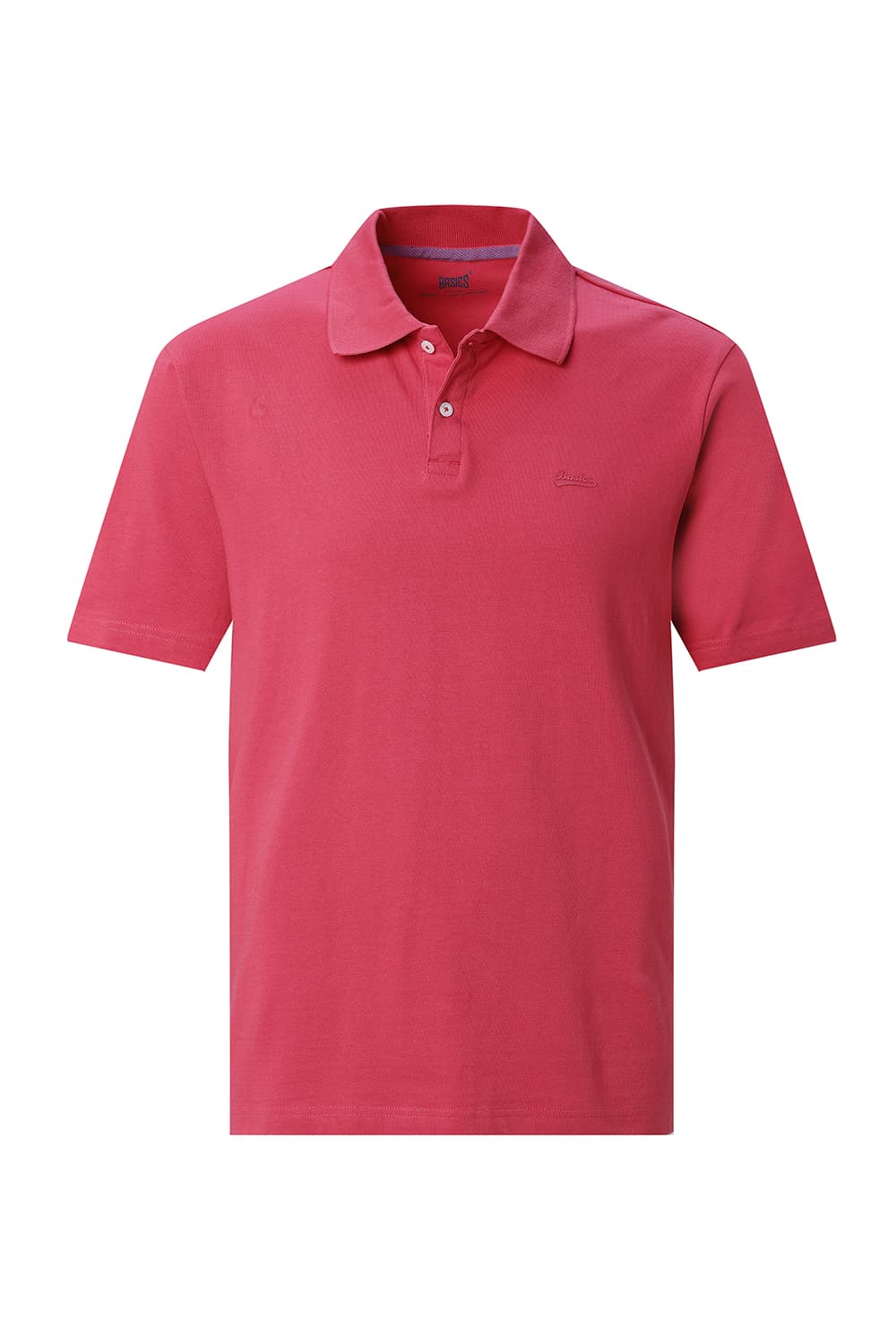 BASICS RELAXED FIT RETHINK PINK COTTON POLO T-SHIRT