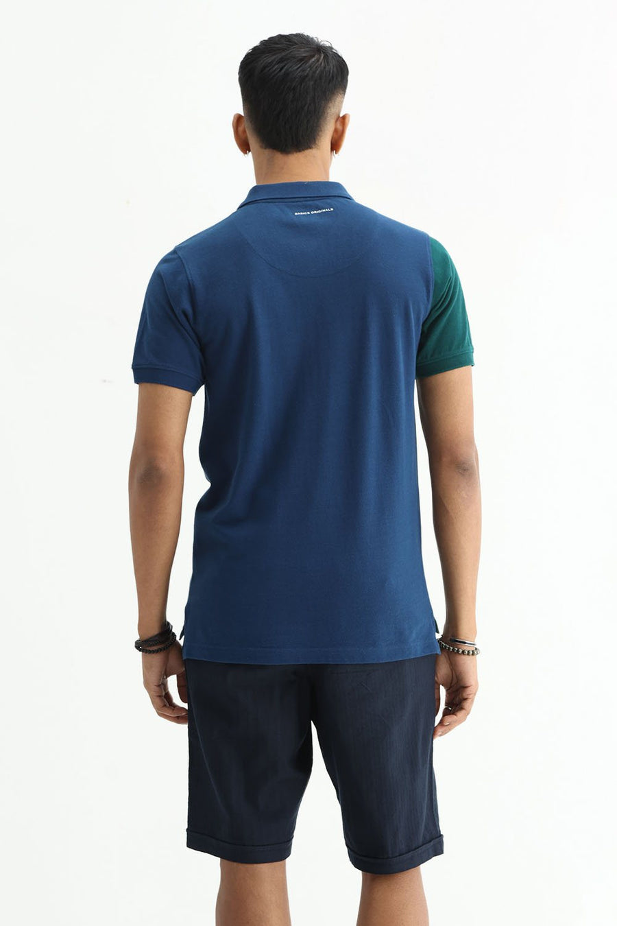 BASICS REGULAR FIT JUNE BUG COTTON POLO T-SHIRT