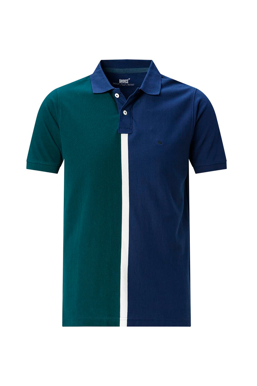 BASICS REGULAR FIT JUNE BUG COTTON POLO T-SHIRT