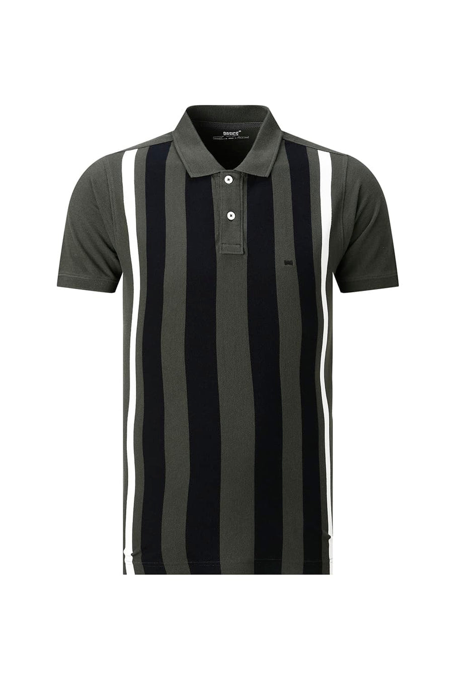 BASICS REGULAR FIT DEEP DEPTHS COTTON POLO T-SHIRT