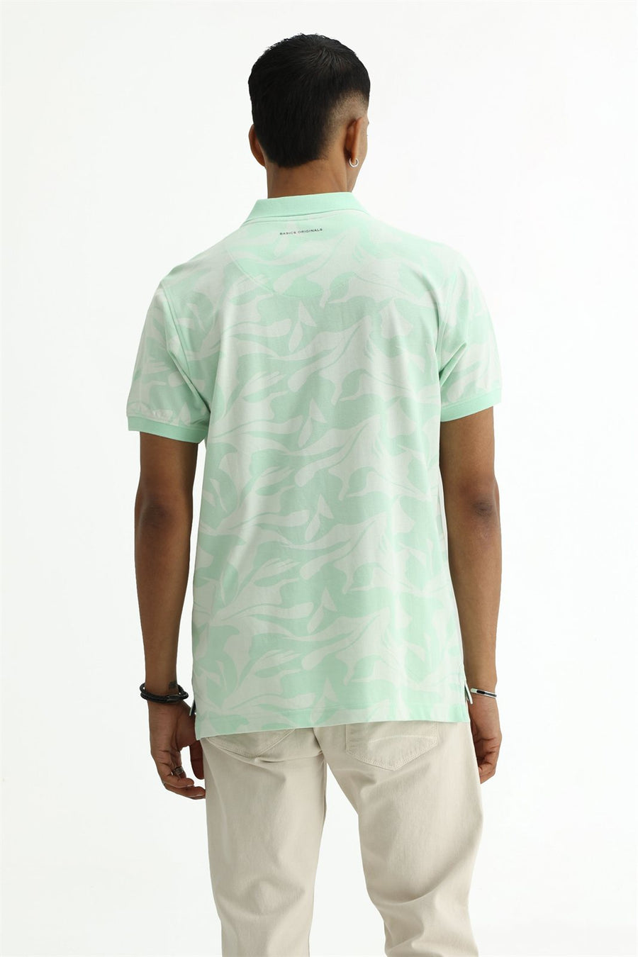 BASICS REGULAR FIT TENDER STEM COTTON POLO T-SHIRT