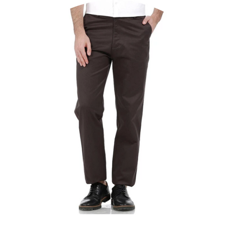 Mens Grey Checked Formal Trousers